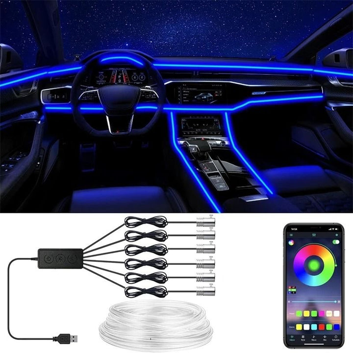 RGB LED Strip Lights for Car Interior with App Control and Flexible Design