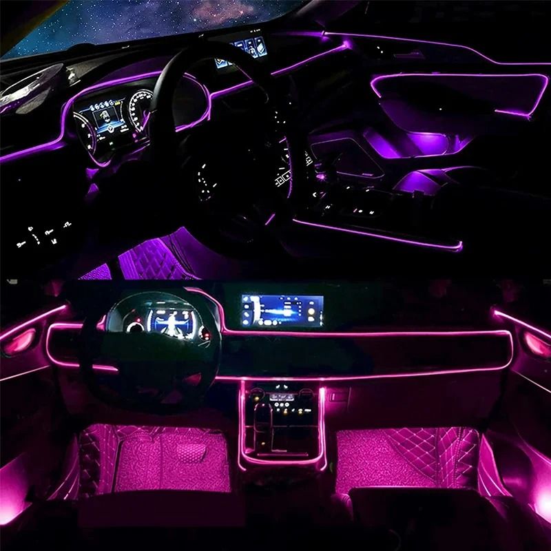 RGB LED Strip Lights for Car Interior with App Control and Flexible Design