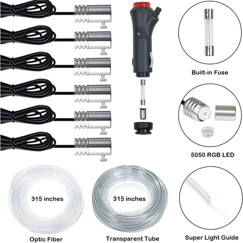 RGB LED Strip Lights for Car Interior with App Control and Flexible Design
