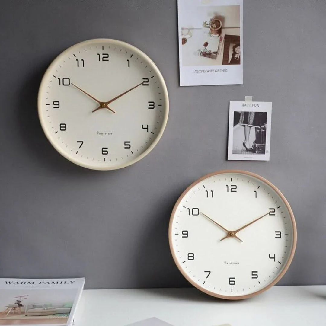Scandinavian Style Timber Wall Clock for Modern Home Interiors