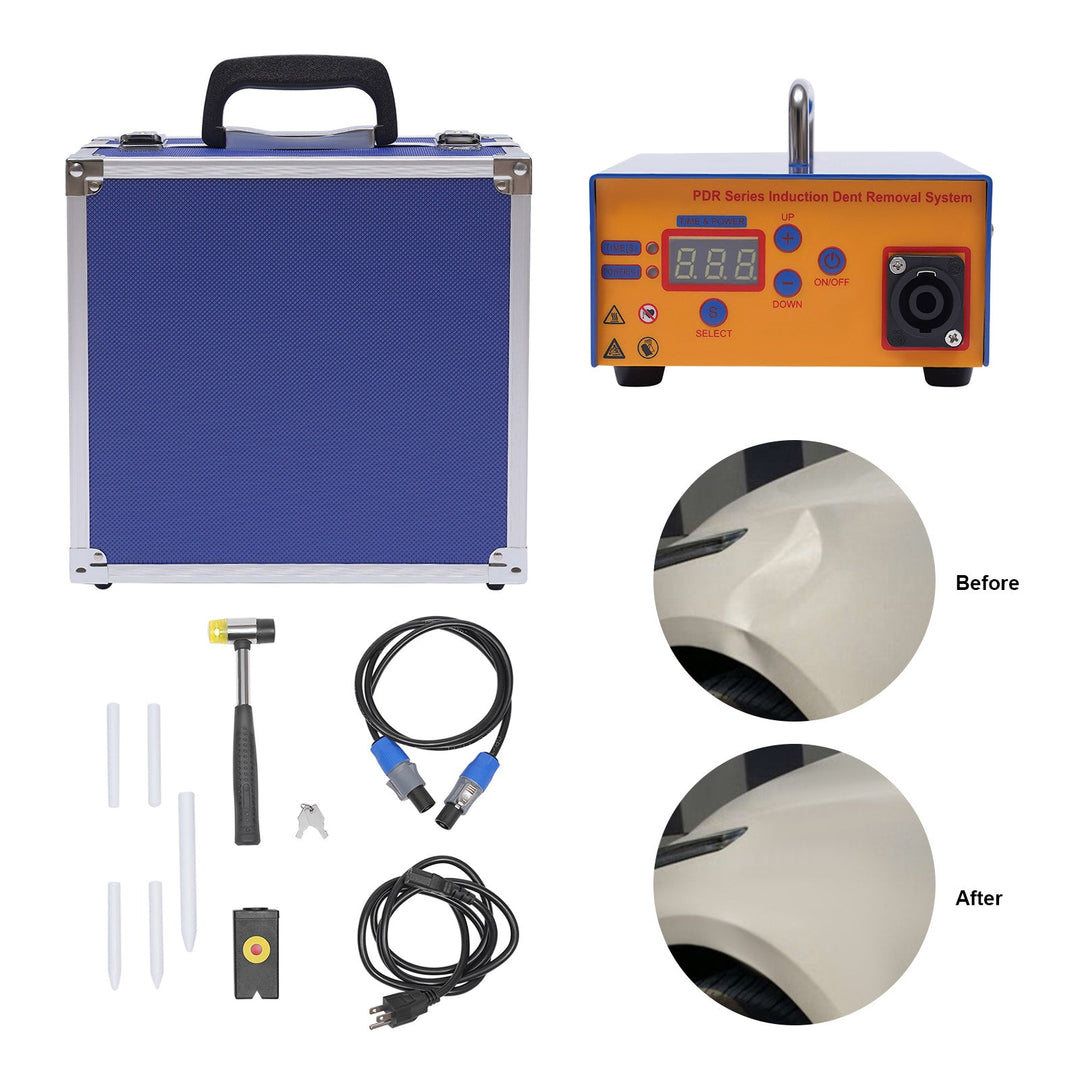 Magnetic Induction Heater Kit for Paintless Dent Repair, 1380W Car Body Restoration Tool Set
