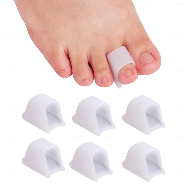 6 Pack Gel Toe Spacers with Toe Loop Design for Daily Wear