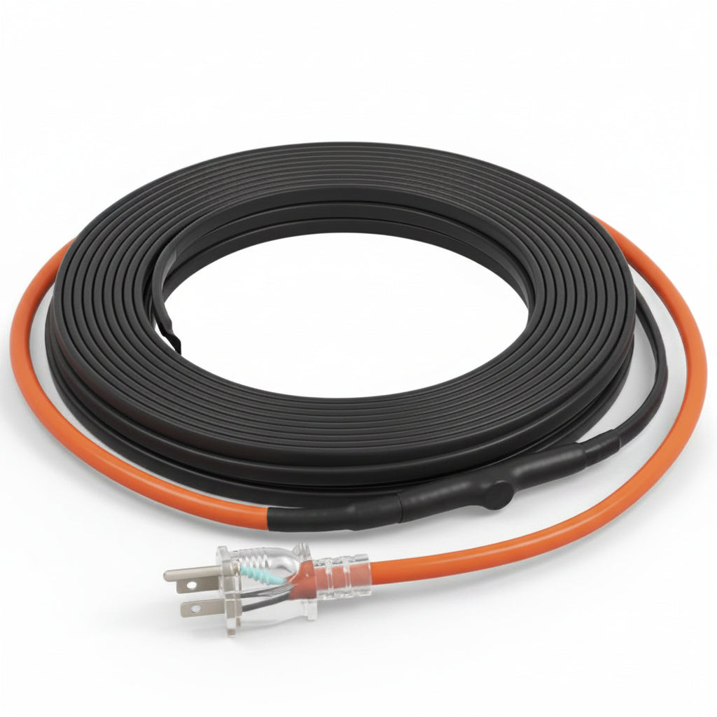 Self-Regulating Heat Cable for Pipe Freeze Protection in Cold Weather