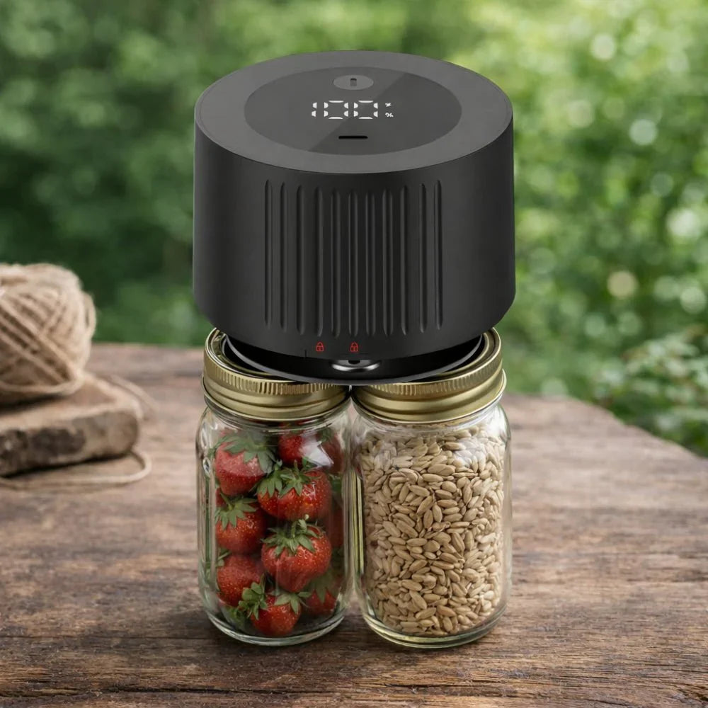 Automatic Vacuum Sealing Kit for Wide and Regular Mouth Mason Jars