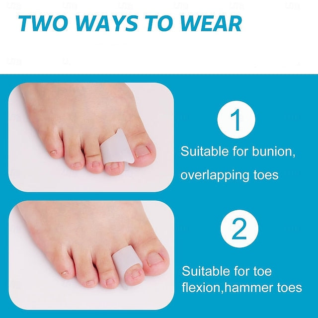 6 Pack Gel Toe Spacers with Toe Loop Design for Daily Wear