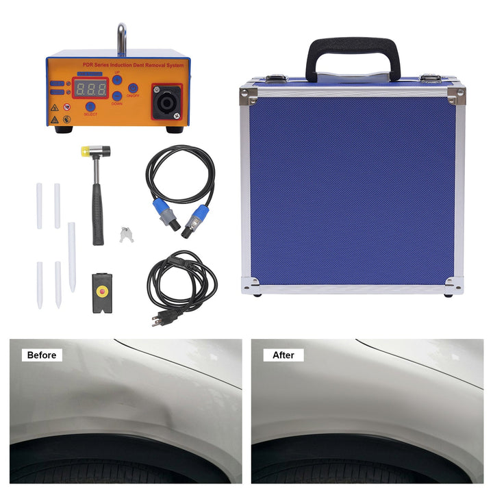 Magnetic Induction Heater Kit for Paintless Dent Repair, 1380W Car Body Restoration Tool Set