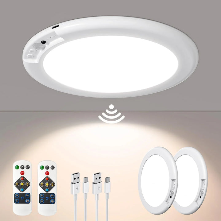 Rechargeable LED Ceiling Fixture with Motion Activated Sensor