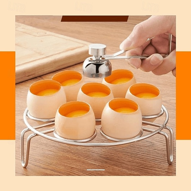 Stainless Steel Egg Shell Cracker and Cutter for Soft Boiled and Century Eggs in Home Kitchen
