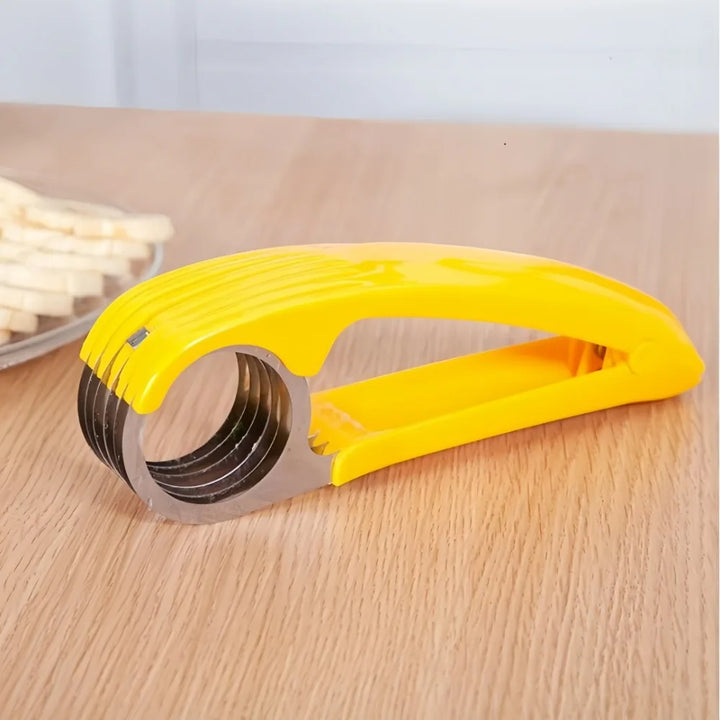 Banana and Vegetable Cutter with Curved Stainless Steel Blade for Kitchen Use
