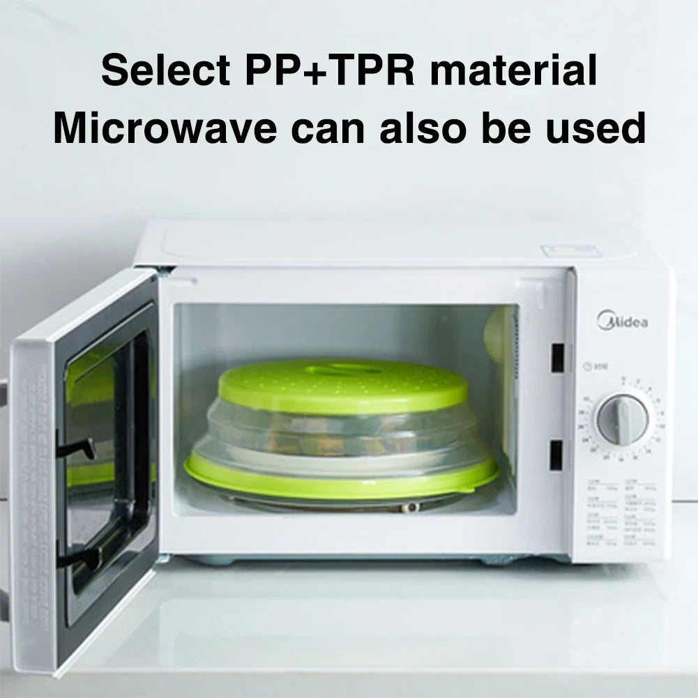 Reusable Silicone Microwave Splatter Guard with Folding Design for Cooking and Food Storage