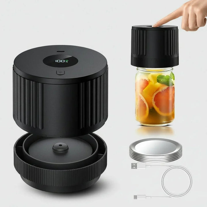 Automatic Vacuum Sealing Kit for Wide and Regular Mouth Mason Jars
