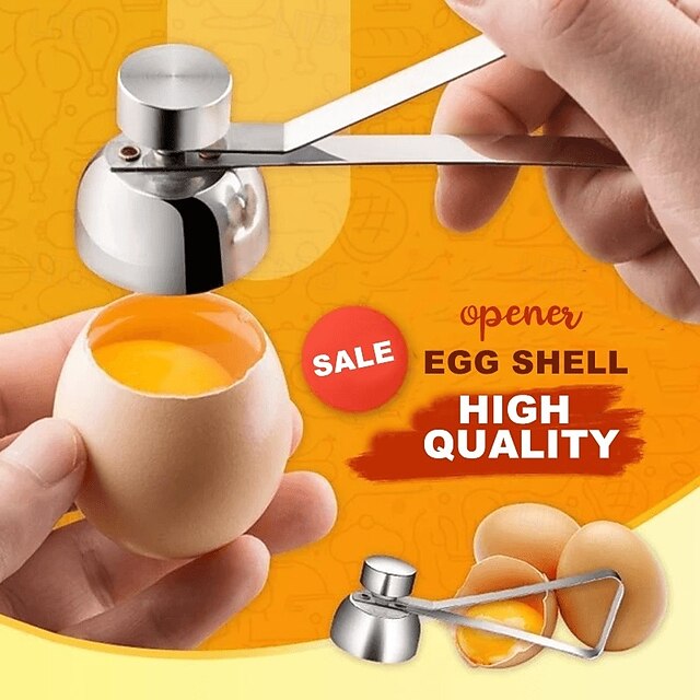 Stainless Steel Egg Shell Cracker and Cutter for Soft Boiled and Century Eggs in Home Kitchen