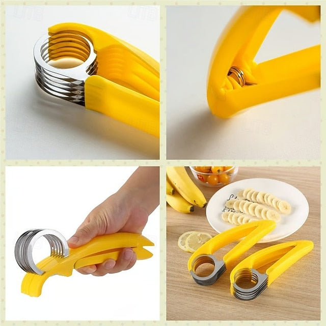 Stainless Steel Manual Fruit and Vegetable Slicer with Portable Design for Salad and Snack Preparation