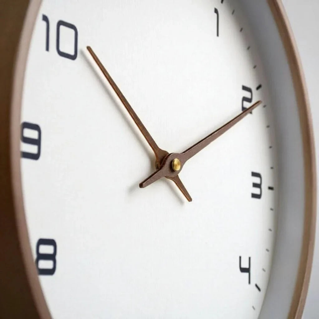 Scandinavian Style Timber Wall Clock for Modern Home Interiors