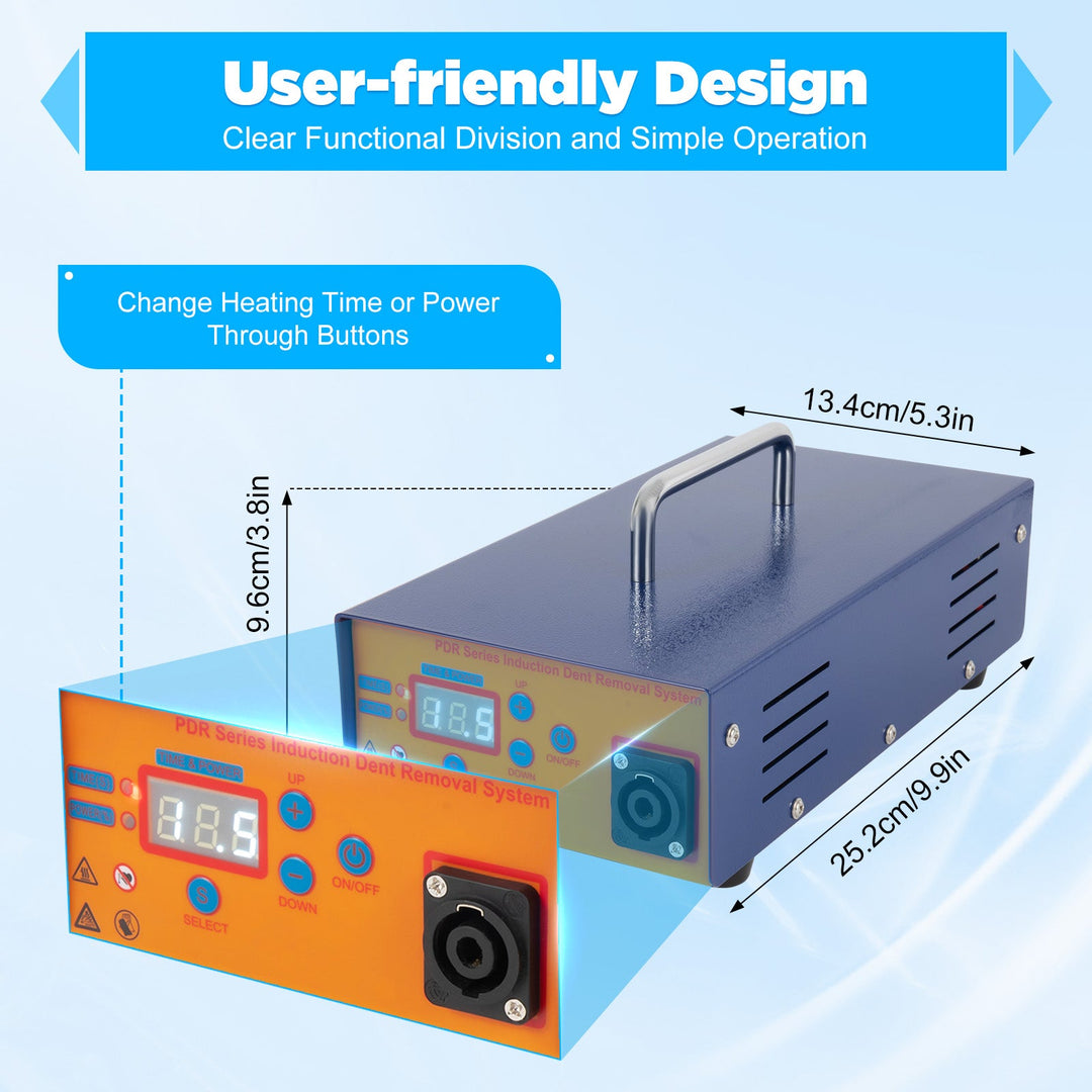 Magnetic Induction Heater Kit for Paintless Dent Repair, 1380W Car Body Restoration Tool Set