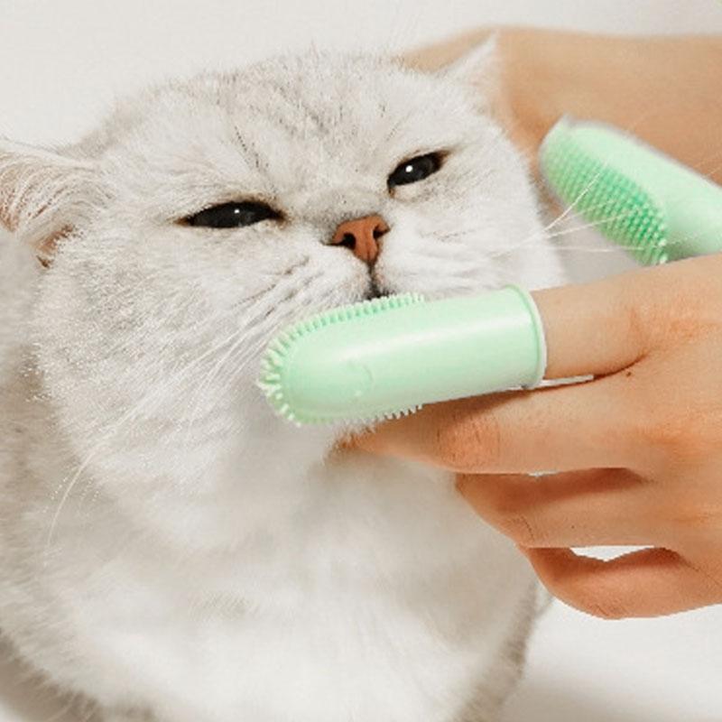 Silicone Finger Toothbrush Set for Dog and Cat Dental Care