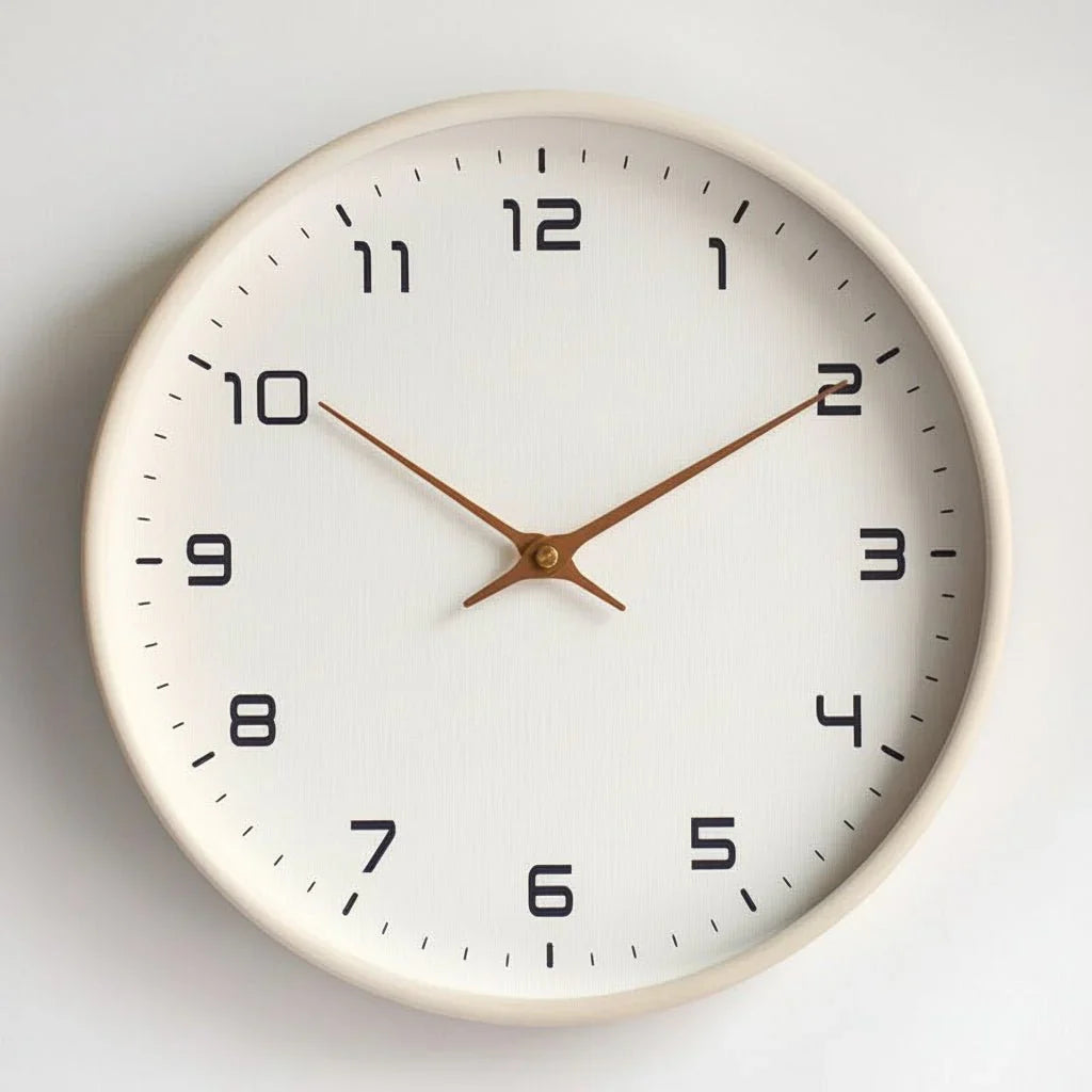 Scandinavian Style Timber Wall Clock for Modern Home Interiors