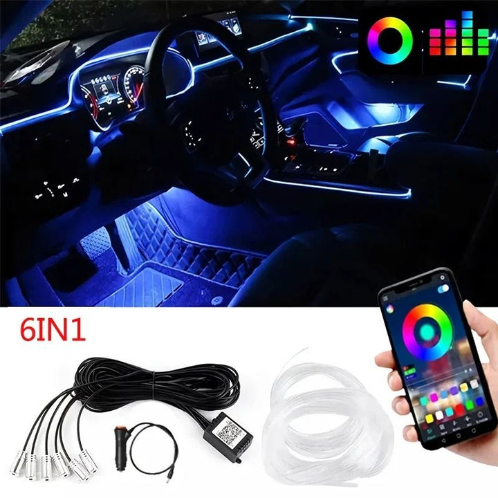 RGB LED Strip Lights for Car Interior with App Control and Flexible Design