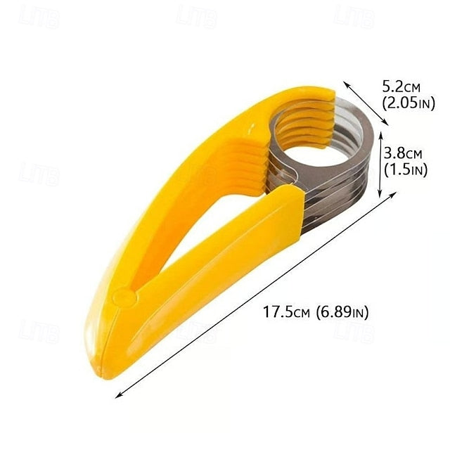 Stainless Steel Manual Fruit and Vegetable Slicer with Portable Design for Salad and Snack Preparation