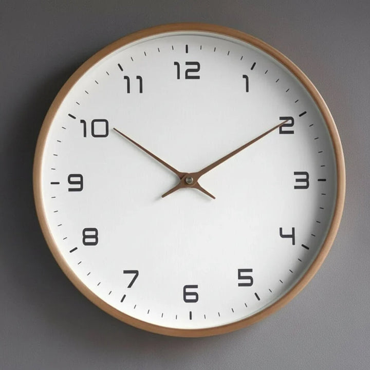 Scandinavian Style Timber Wall Clock for Modern Home Interiors