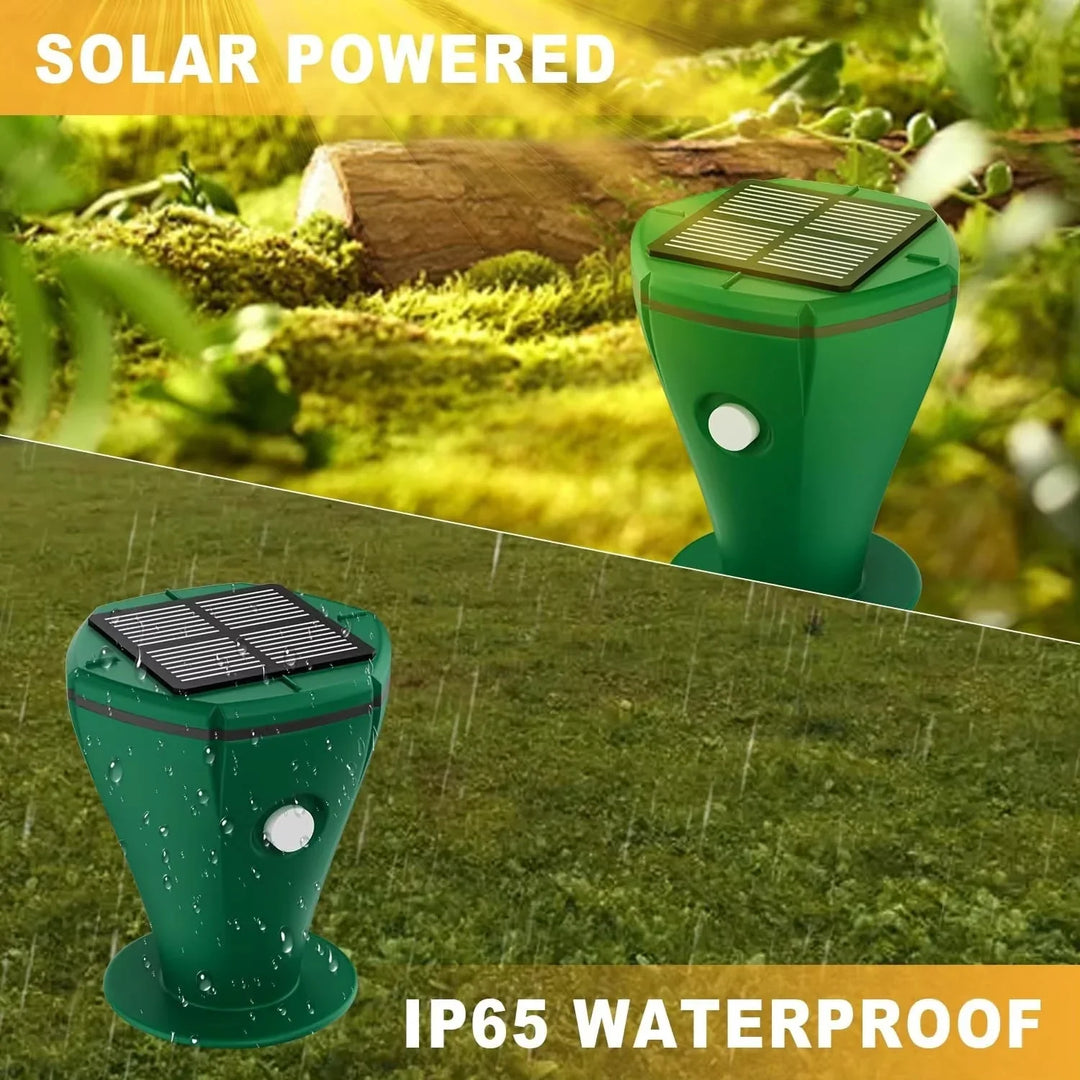 Outdoor Solar Sonic Stake for Snakes and Burrowing Pest Areas