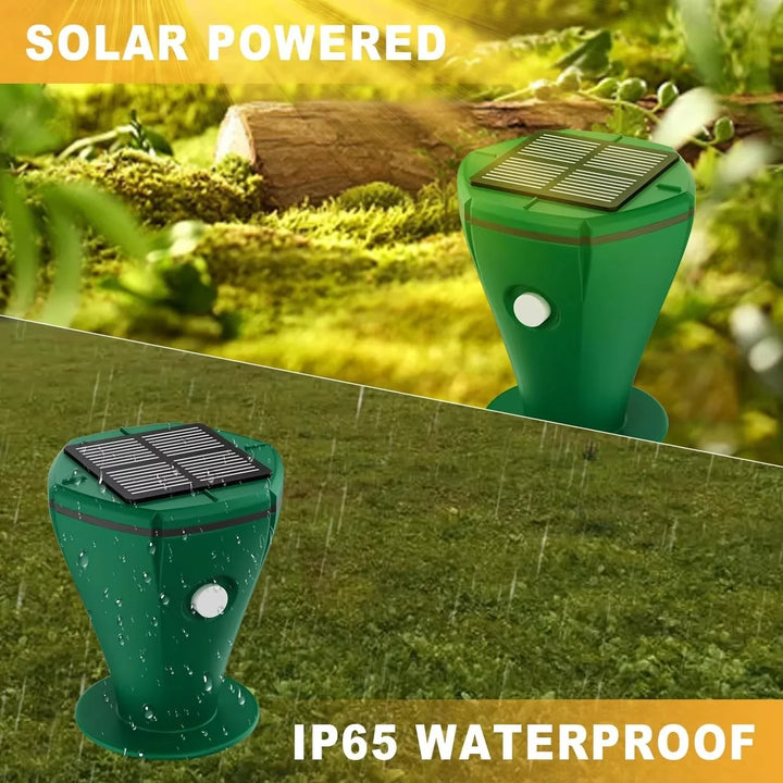 Outdoor Solar Sonic Stake for Snakes and Burrowing Pest Areas