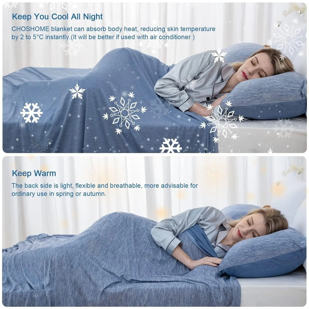 Cool-Touch Weighted Blanket with Breathable Fabric