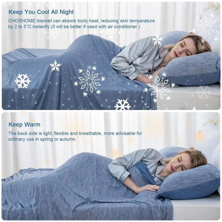 Cool-Touch Weighted Blanket with Breathable Fabric