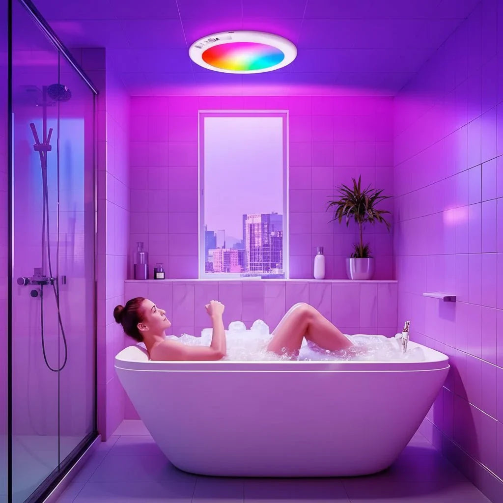 Rechargeable LED Ceiling Fixture with Motion Activated Sensor
