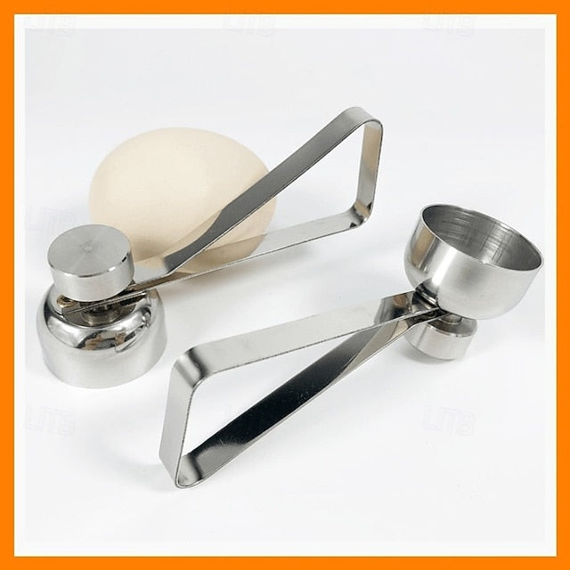 Stainless Steel Egg Shell Cracker and Cutter for Soft Boiled and Century Eggs in Home Kitchen
