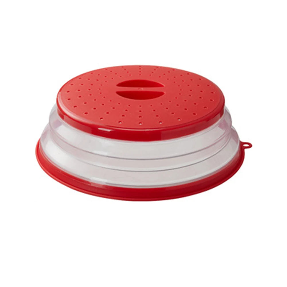 Reusable Silicone Microwave Splatter Guard with Folding Design for Cooking and Food Storage