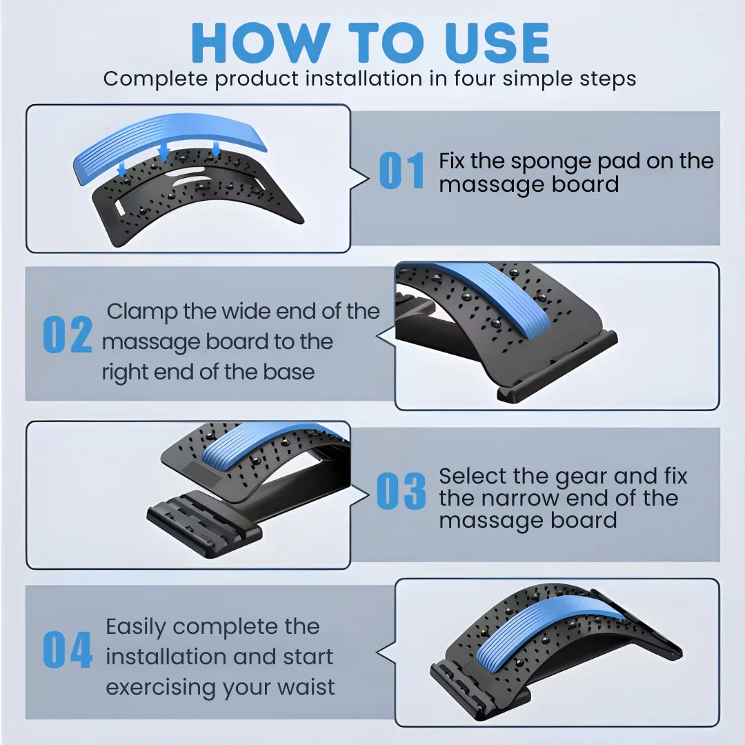 Adjustable Back Stretching Arch with Foam Pad