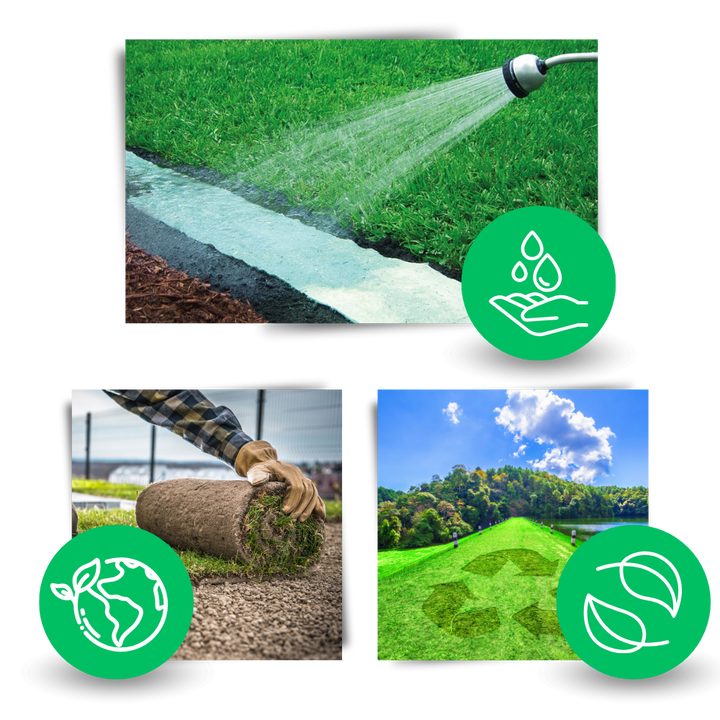 Grass Seed Mat with Embedded Fertilizer and Moisture Retention Fabric