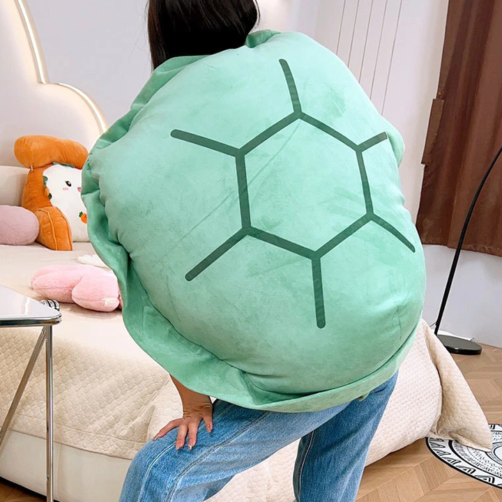 Turtle Shell Plush Pillow with Soft Cotton Cover and Supportive Filling