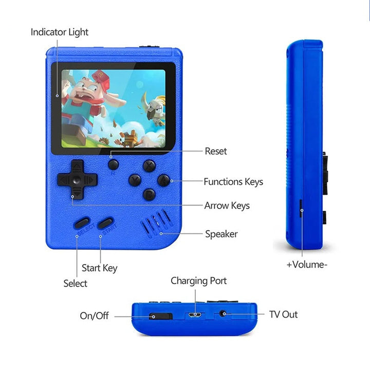 Handheld Retro Game Console with Built-In 400 and up Classic Games