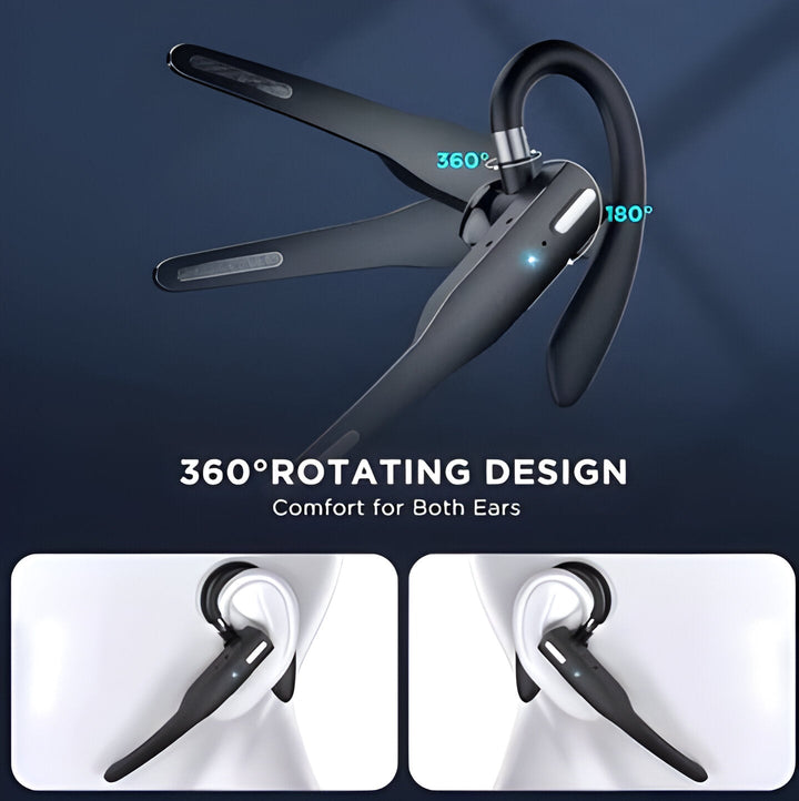 Trucker Dual Mic Wireless Bluetooth 5.1 Noise Cancelling Headset and Earpiece