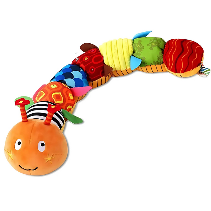 Musical Caterpillar Plush Toy with Multi-Texture Segments and Sound Activation for Babies 0-3 Years