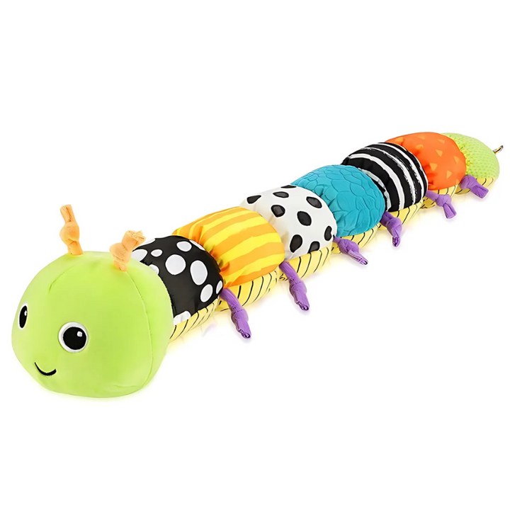 Musical Caterpillar Plush Toy with Multi-Texture Segments and Sound Activation for Babies 0-3 Years