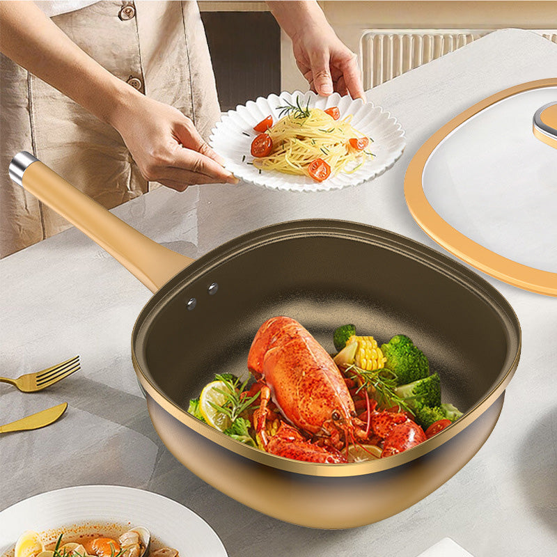 Titanium Nonstick Pot with Ceramic Coating and Glass Lid, 30cm Diameter