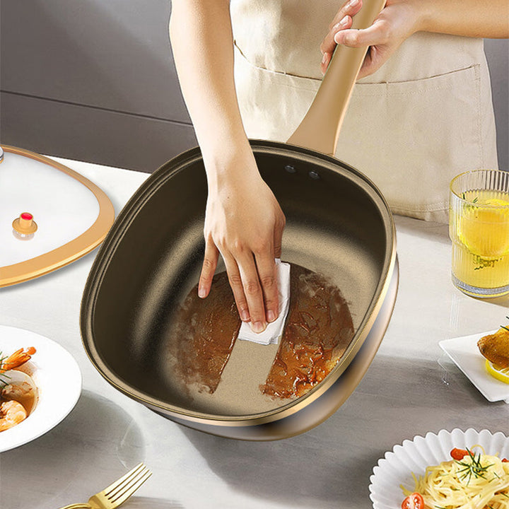 Titanium Nonstick Pot with Ceramic Coating and Glass Lid, 30cm Diameter