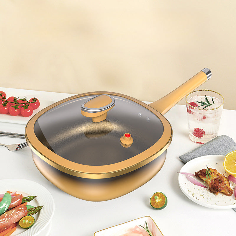 Titanium Nonstick Pot with Ceramic Coating and Glass Lid, 30cm Diameter
