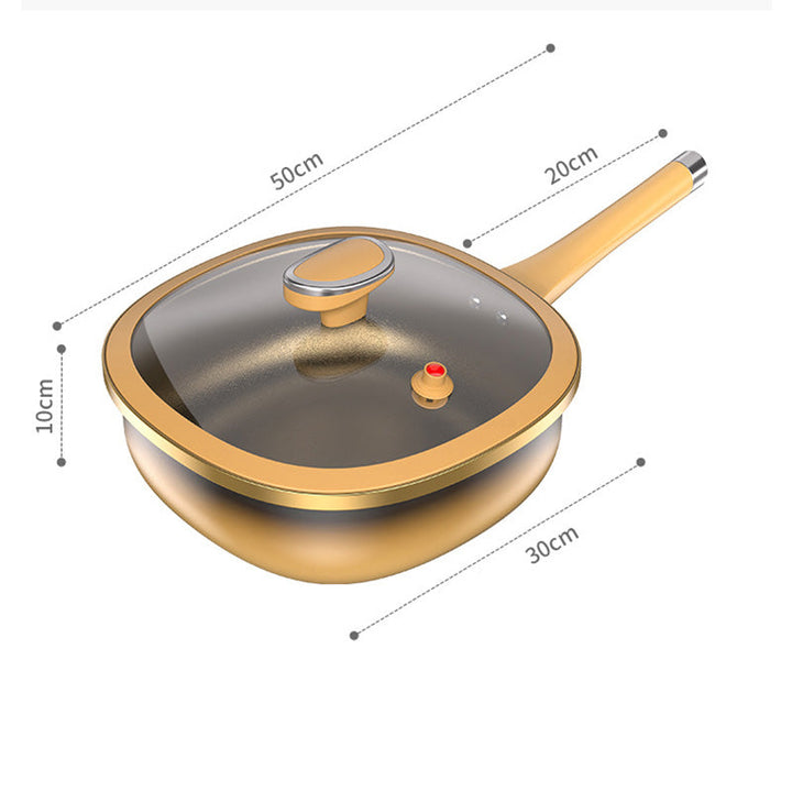 Titanium Nonstick Pot with Ceramic Coating and Glass Lid, 30cm Diameter