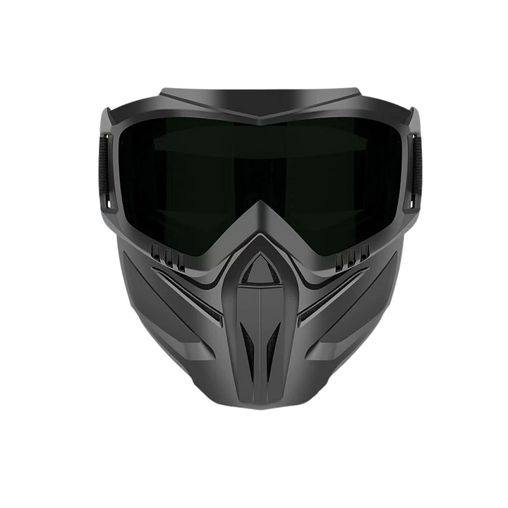 Full Face Goggle Mask with Detachable Goggles and Side Ventilation