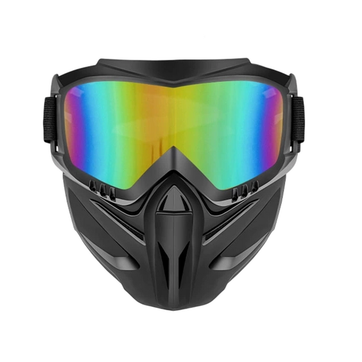 Full Face Goggle Mask with Detachable Goggles and Side Ventilation