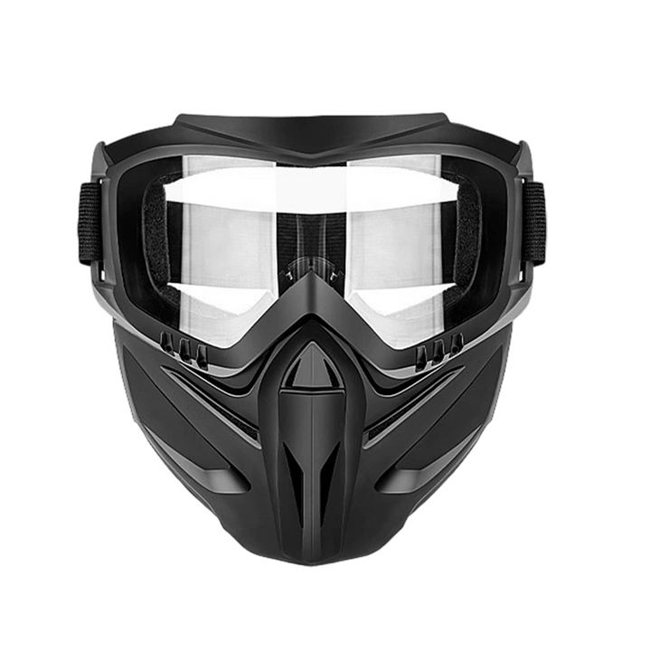 Full Face Goggle Mask with Detachable Goggles and Side Ventilation