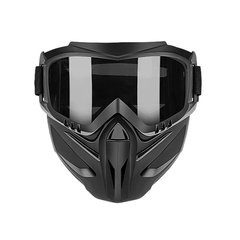 Full Face Goggle Mask with Detachable Goggles and Side Ventilation