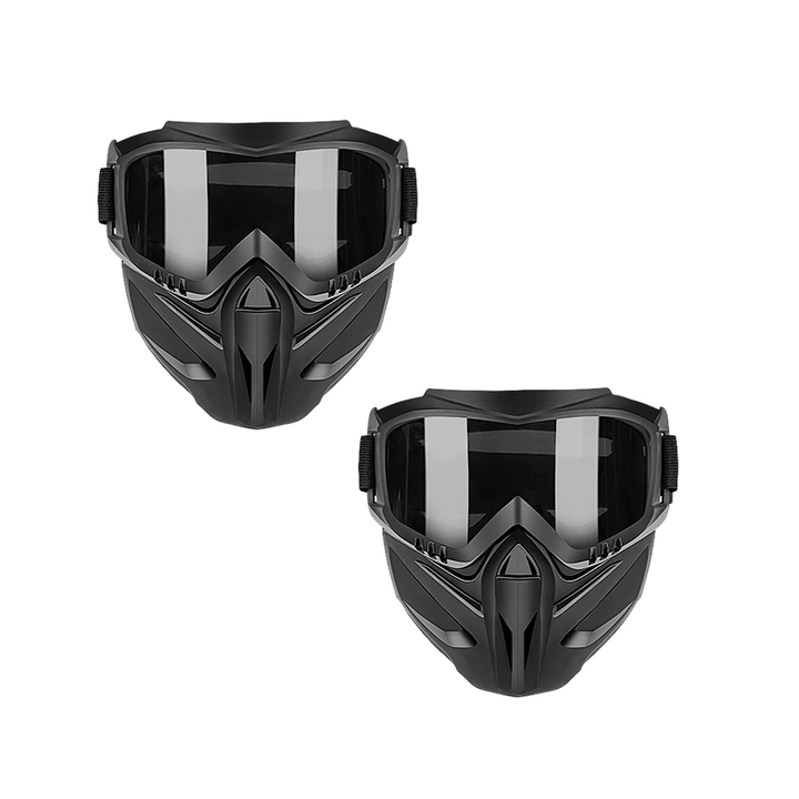 Full Face Goggle Mask with Detachable Goggles and Side Ventilation
