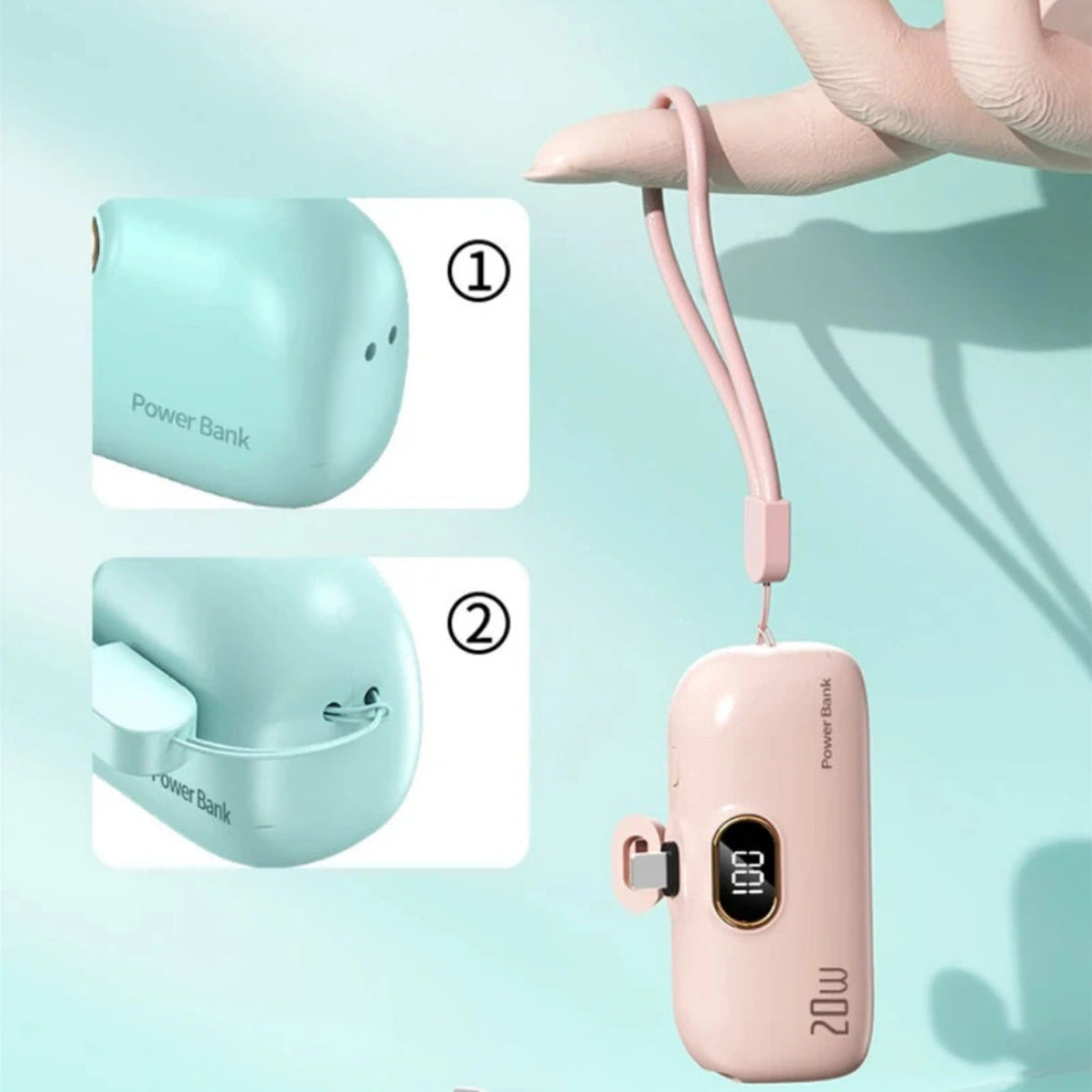 Portable Power Bank with LED Display and Dual Port Compatibility, 30000mAh