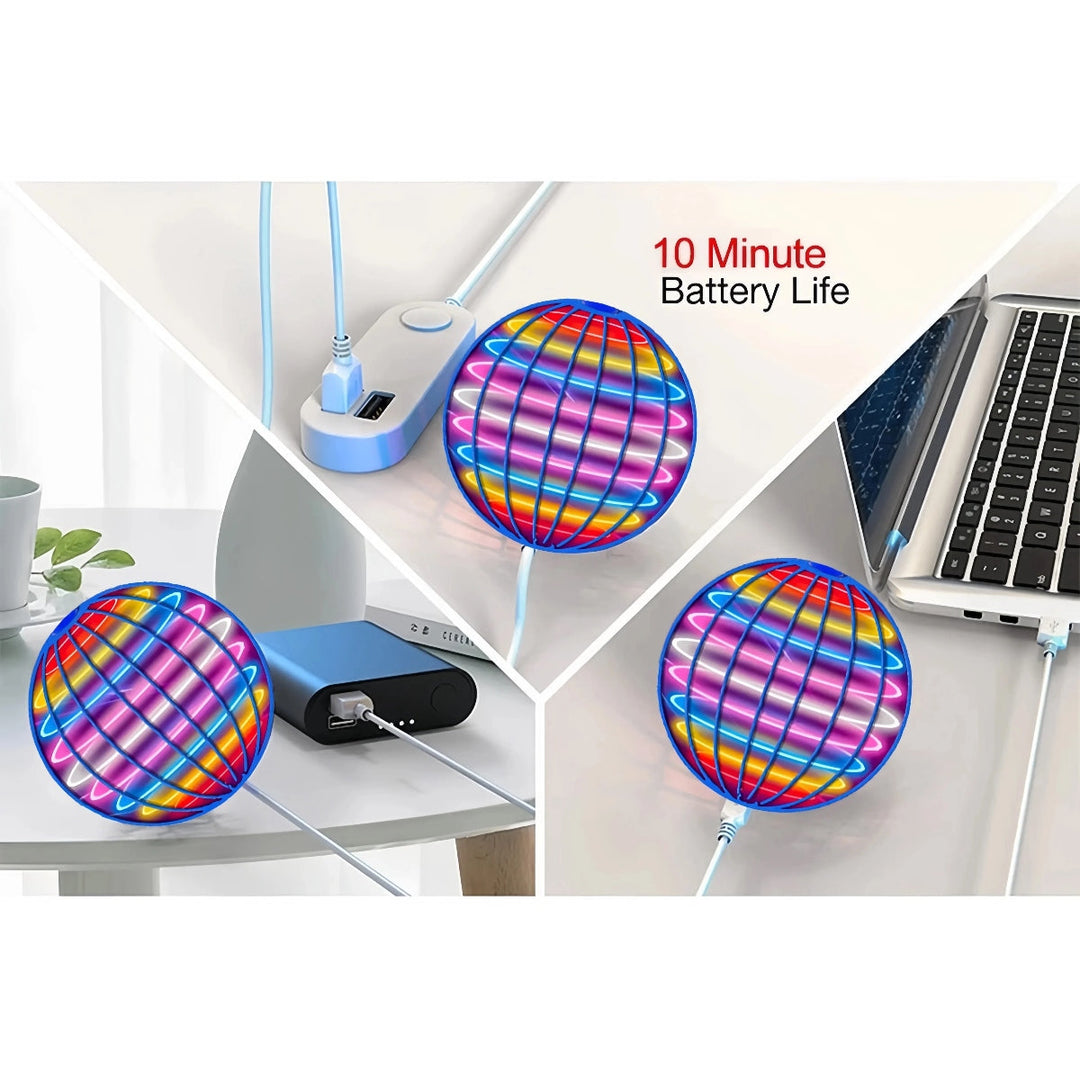 Hand-Controlled Flying Spinner with 360° Gyroscope and Multicolour LED Lights