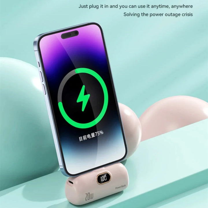 Portable Power Bank with LED Display and Dual Port Compatibility, 30000mAh